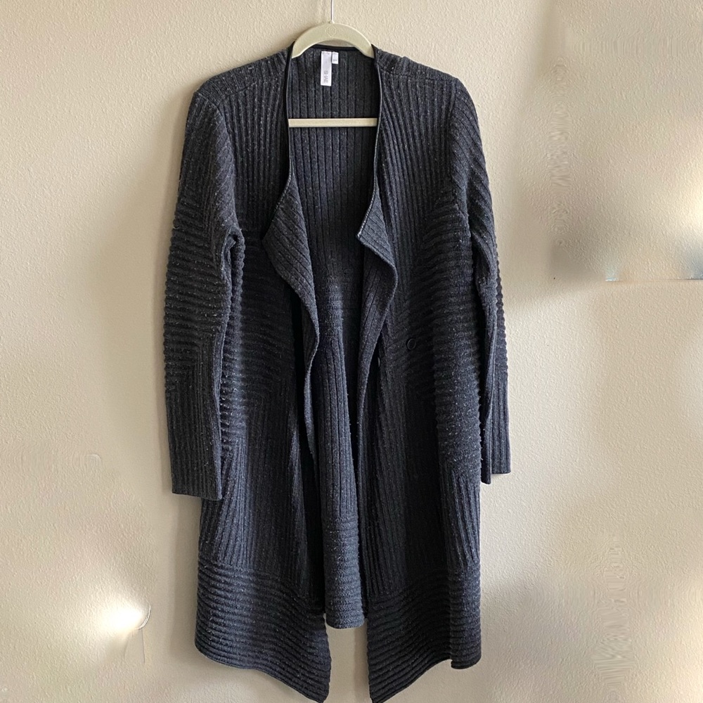 Long Grey Wool Sweater